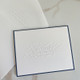 Your Logo Embossed on Fold Notes 4 x 5 - Shown on White Paper with navy border - StationeryXpress - EG5059 Your Logo Embossed on Fold Notes 4 x 5 - Shown on White Paper with navy border - StationeryXpress - EG5059