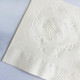 Ivory Napkin Close up with Custom Embossed Logo at StationeryXpress (EG2673) Ivory Napkin Close up with Custom Embossed Logo at StationeryXpress (EG2673)