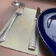 Your Logo Guest Towels Example: Gold Foil-Pressed on Ivory Napkins
(Ivory Guest Towel Napkins are now borderless!)