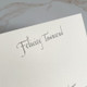 Casual Personalized Stationery - Raised Ink Flat Cards - Close up of Raised Ink Printing and Semi-Shine Casual Personalized Stationery - Raised Ink Flat Cards - Close up of Raised Ink Printing and Semi-Shine