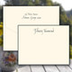 Casual Personalized Stationery - Raised Ink Flat Cards | StationeryXpress.com (EG7094) (Shown with font L90 on ivory paper, slate gray raised ink with an optional slate gray border)