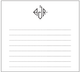 Del Mar Monogrammed Memo Square Notepads with Holder - Lined Example Del Mar Monogrammed Memo Square Notepads with Holder - Lined Example