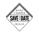 Diamond Save The Date Personalized Self-Inking Wedding Stamp (TD1041)