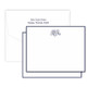 Classic Monogrammed Flat Cards - Raised Ink Stationery (EG3417)