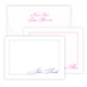 Script Flat Card Polka Dotted Border - Raised Ink Stationery (EG3271)