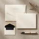  Lower Right Monogrammed Flat Cards - Embossed Stationery - EG2017 - StationeryXpress.com
(Pen not included) (Shown with optional black envelope liners)