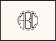 Del Mar Monogrammed Oversized Fold Notes - Example of Font L124 Del Mar Monogrammed Oversized Fold Notes - Example of Font L124
