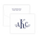 3 Initial Monogrammed Fold Notes - Raised Ink Stationery (EG2480)