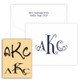 3 Initial Monogrammed Fold Notes - Raised Ink Stationery (EG2480)