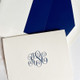 Classic Monogrammed Fold Notes - Raised Ink Stationery - Optional Border - Live Photo #2 (EG3414)