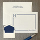 Turnbull Initial Flat Cards - Raised Ink Stationery EG8006 StationeryXpress.com -1 