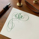 Monterey Monogrammed Flat Cards - Raised Ink Stationery EG8007 StationeryXpress.com -4