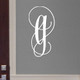 Florence Initial Engraved Wall Sign - White