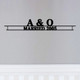 The Side-By-Side Engraved Wall Sign - Black Initial example The Side-By-Side Engraved Wall Sign - Black Initial example