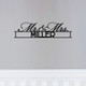 Mr. & Mrs. Engraved Wedding Wall Sign - Black