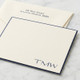 Calle Initial Flat Cards - Raised Ink Stationery EG8016 StationeryXpress.com - Close up