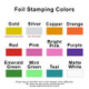 Foil Stamping Colors at StationeryXpress.com