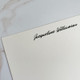 Paradise Personalized Flat Cards - Close Up - Ivory Paper, Black Ink, Font L86 - EG7102