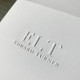 Initials & Embossed Name Fold Notes - Embossed Stationery (EG7085) - Close Up Initials & Embossed Name Fold Notes - Embossed Stationery (EG7085) - Close Up