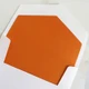 Orange Envelope Liner with White Envelope at StationeryXpress.com
