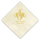 Naples Wedding Monogrammed Personalized Napkins - Foil Pressed - 100/Set - (NX215) - Sample of Font L127 on Ivory Napkin With Gold Foil - StationeryXpress.com Naples Wedding Monogrammed Personalized Napkins - Foil Pressed - 100/Set - (NX215) - Sample of Font L127 on Ivory Napkin With Gold Foil - StationeryXpress.com