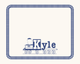 Kids Moving Train Personalized Folded Note - Navy Raised Ink - Kids Personalized Stationery EG5315 | StationeryXpress.com