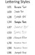 America Memo Squares - Lettering Styles