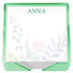 Xpress Floral Memo Squares - White with green holder Xpress Floral Memo Squares - White with green holder