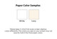 White and Ivory Paper Color Samples
