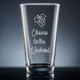 Mondo Pint Glass - Personalized Drinkware - Font L28 - Motif M070