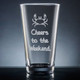 Mondo Pint Glass - Personalized Drinkware - Font L34 - Motif M076