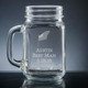 Mondo Mason Jar - Personalized Drinkware - Font L94 - Motif M092
