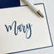 Bubbly Fold Notes Close up (Font L195) - Raised Ink Stationery - EG7096 Bubbly Fold Notes Close up (Font L195) - Raised Ink Stationery - EG7096