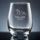 Mr. and Mrs. Stemless Wine Glass - Personalized Drinkware - Font L70