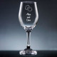 Wedding Wine Glass with Stem - Personalized Drinkware - Font L03 - Motif M021