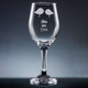 Wedding Wine Glass with Stem - Personalized Drinkware - Font L28 - Motif M022