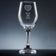Wedding Wine Glass with Stem - Personalized Drinkware - Font L53 - Motif M024