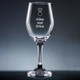 Wedding Wine Glass with Stem - Personalized Drinkware - Font L91 - Motif M029
