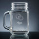 Wedding Mason Jar - Personalized Drinkware - Font L03 - Motif M021 Wedding Mason Jar - Personalized Drinkware - Font L03 - Motif M021