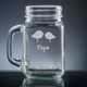 Wedding Mason Jar - Personalized Drinkware - Font L28 - Motif M022 Wedding Mason Jar - Personalized Drinkware - Font L28 - Motif M022