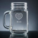 Wedding Mason Jar - Personalized Drinkware - Font L53 - Motif M024 Wedding Mason Jar - Personalized Drinkware - Font L53 - Motif M024