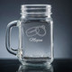 Wedding Mason Jar - Personalized Drinkware - Font L59 - Motif M026 Wedding Mason Jar - Personalized Drinkware - Font L59 - Motif M026