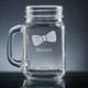 Wedding Mason Jar - Personalized Drinkware - Font L94 - Motif M030 Wedding Mason Jar - Personalized Drinkware - Font L94 - Motif M030