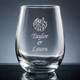 Wedding Stemless Wine Glass - Personalized Drinkware - Font L96 - Motif M031