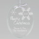 Merry Christmas Snowflake Keepsake Ornament - Oval (EG0072)