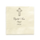 Religious Personalized Napkins - Foil Pressed - 100/Set - (EG2655) - Sample of Font L33, Motif M087, Square Format, Ivory Napkin, Black Foil - StationeryXpress.com