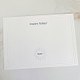 Your Logo Raised Ink on Flat Cards 4.5 x 6.25 - C. Tradition Border - White Paper - Navy Blue Raised Ink - EG2150 - StationeryXpress.com