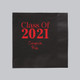 Congratulations Graduate Personalized Napkins - Foil Pressed - 100/Set - (NX148) - Sample of Font L01, Napkin Color Black, Red Foil - StationeryXpress.com