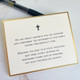 Your Logo Raised Ink on Fold Notes 4x5 - Ivory Paper, Black Raised Ink Text with W. Gold Silhouette Gold Foil-Pressed Border - EG2149 - StationeryXpress.com