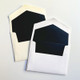 Black Envelopes Liners on White and Ivory 4x5 Envelopes at StationeryXpress.com